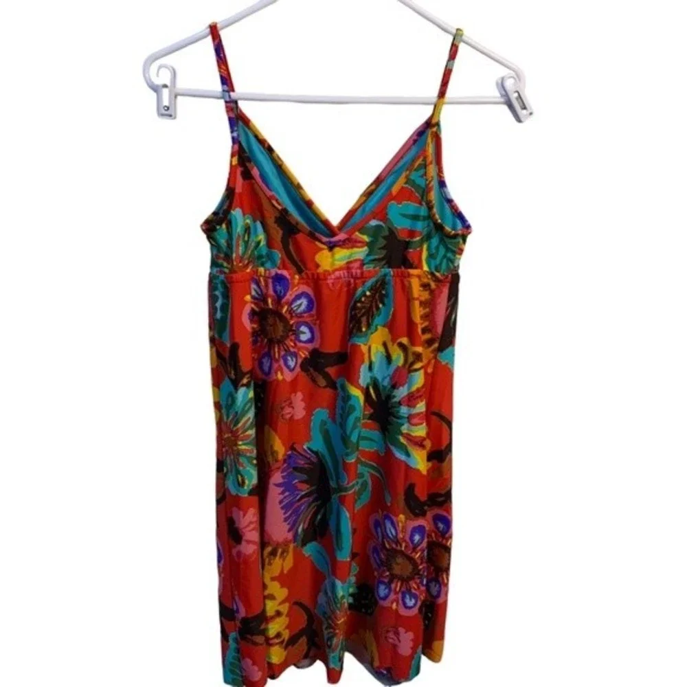Lucky Brand Floral Abstract Swimsuit Coverup Dress Size XS - S - Picture 2 of 8